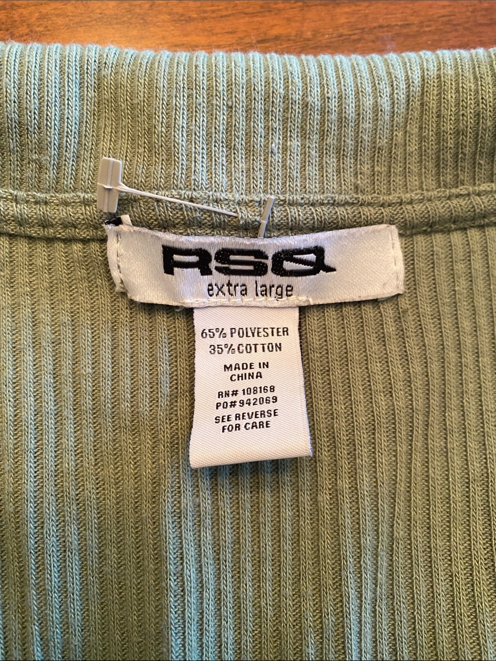 RSQ Olive Drawstring Ruched Collared Crop Top - small - Picture 3 of 4